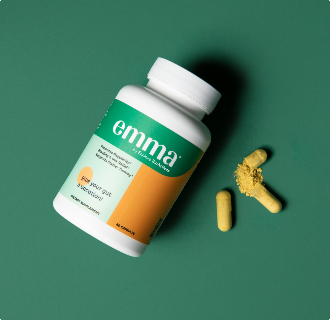 EmmaRelef supplement capsules for gut health